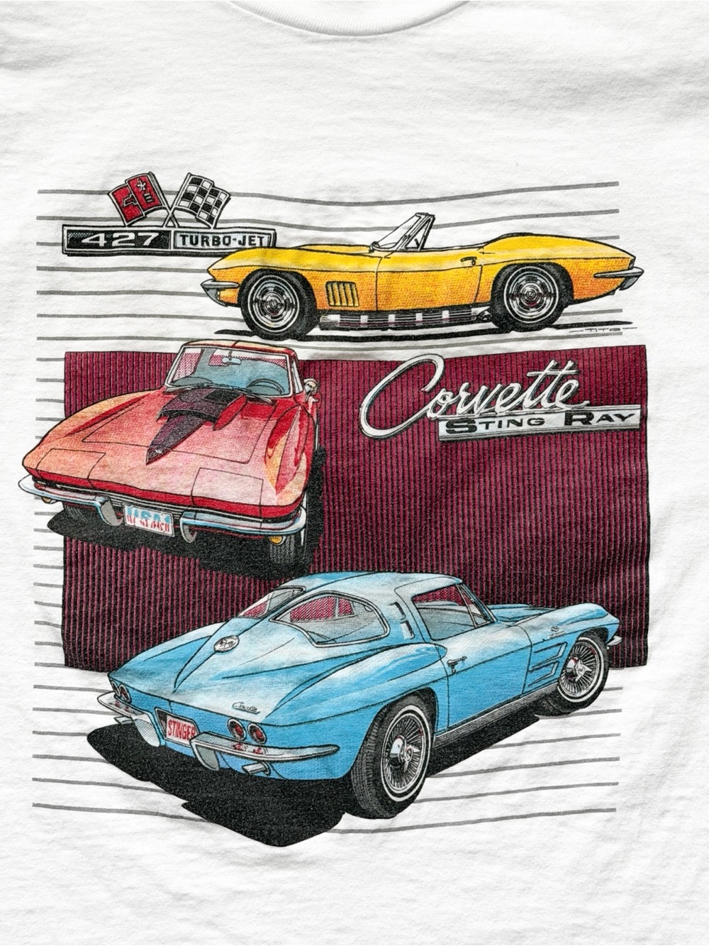 Vintage 90s Corvette Stingray Graphic T-Shirt | Single Stitch | Made in USA - Picture 2 of 5